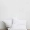 Set Of 2 Linen Euro Pillowcases - White