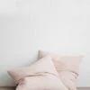 Set Of 2 Linen Euro Pillowcases - Blush