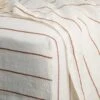 Linen Fitted Sheet - Cedar Stripe -Cultiver Sales Store 11 Fitted Cedar Stripe