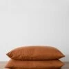 Set Of 2 Linen Pillowcases - Cedar -Cultiver Sales Store 11 Pillowcases Cedar