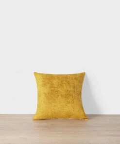 Talik Velvet Square Cushion Cover - Mustard
