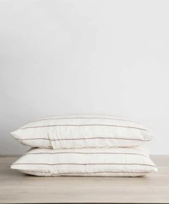 Bedroom Edit - Blush & Cedar Stripe -Cultiver Sales Store 12 Pillowcases Cedar Stripe 1