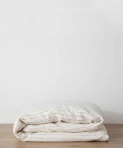Linen Duvet Cover - Pencil Stripe
