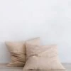 Set Of 2 Linen Euro Pillowcases - Cinnamon