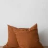 Set Of 2 Linen Euro Pillowcases - Cedar
