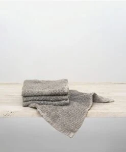 Pure Linen Wash Cloth Bundle - Pebble