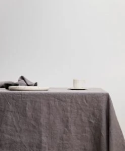 Linen Tablecloth - Charcoal Gray