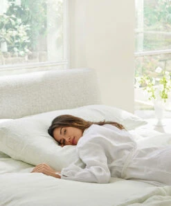 Set Of 2 Linen Pillowcases - Fern Stripe -Cultiver Sales Store 240410CULTIVERvauc4207