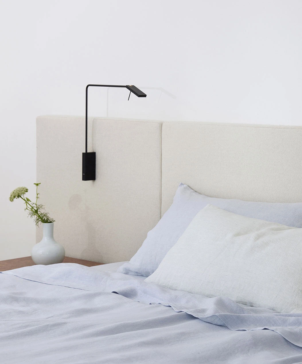 Linen Flat Sheet With Border - Sky 7 Linen Flat Sheet With Border - Sky - Image 5