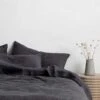 Linen Duvet Cover Set - Slate -Cultiver Sales Store 3 Duvet Cover Set Pulled Back Slate 557ba2a6 ec9f 4fa7 81d4 e4c1f20716e4