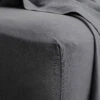 Linen Fitted Sheet - Slate -Cultiver Sales Store 3 Fitted Slate
