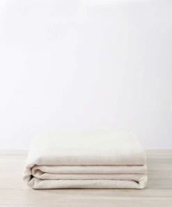 Heavyweight Linen Bedcover - Ivory