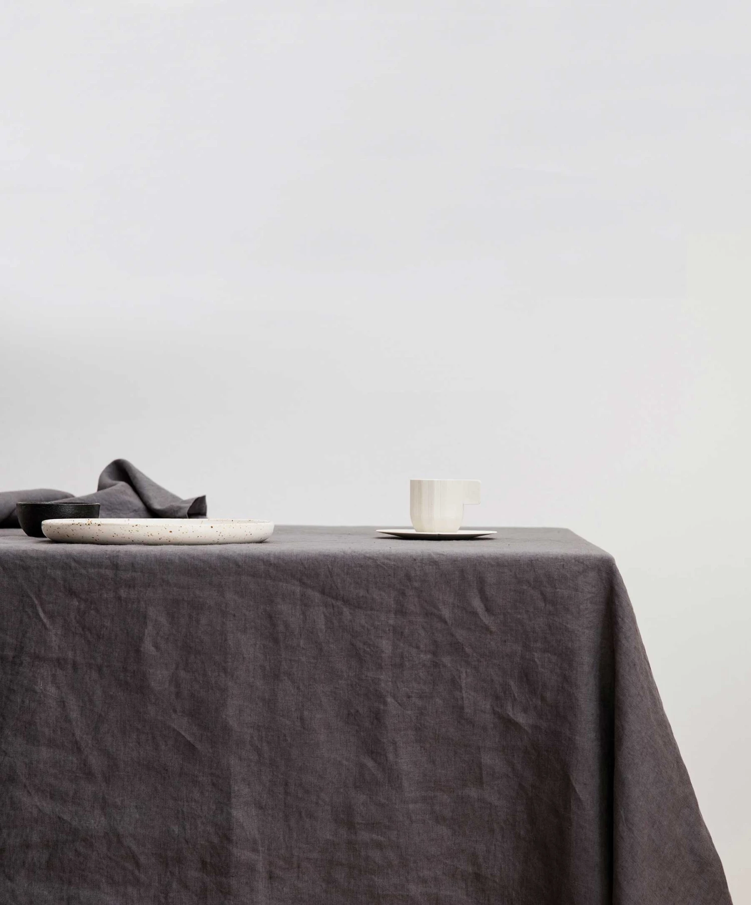Linen Tablecloth - Slate 3 Linen Tablecloth - Slate