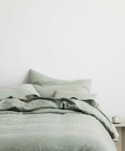 Linen Fitted Sheet - Sage -Cultiver Sales Store 6 Duvet Cover Set Pulled Back Sage b8baac14 b1c5 4a15 93fc 733da2c05dcd