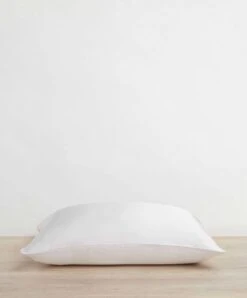 Silk Linen Flip Pillowcase - White