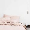 Linen Duvet Cover Set - Blush