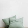 Set Of 2 Linen Euro Pillowcases - Sage -Cultiver Sales Store 9 Euro Sage