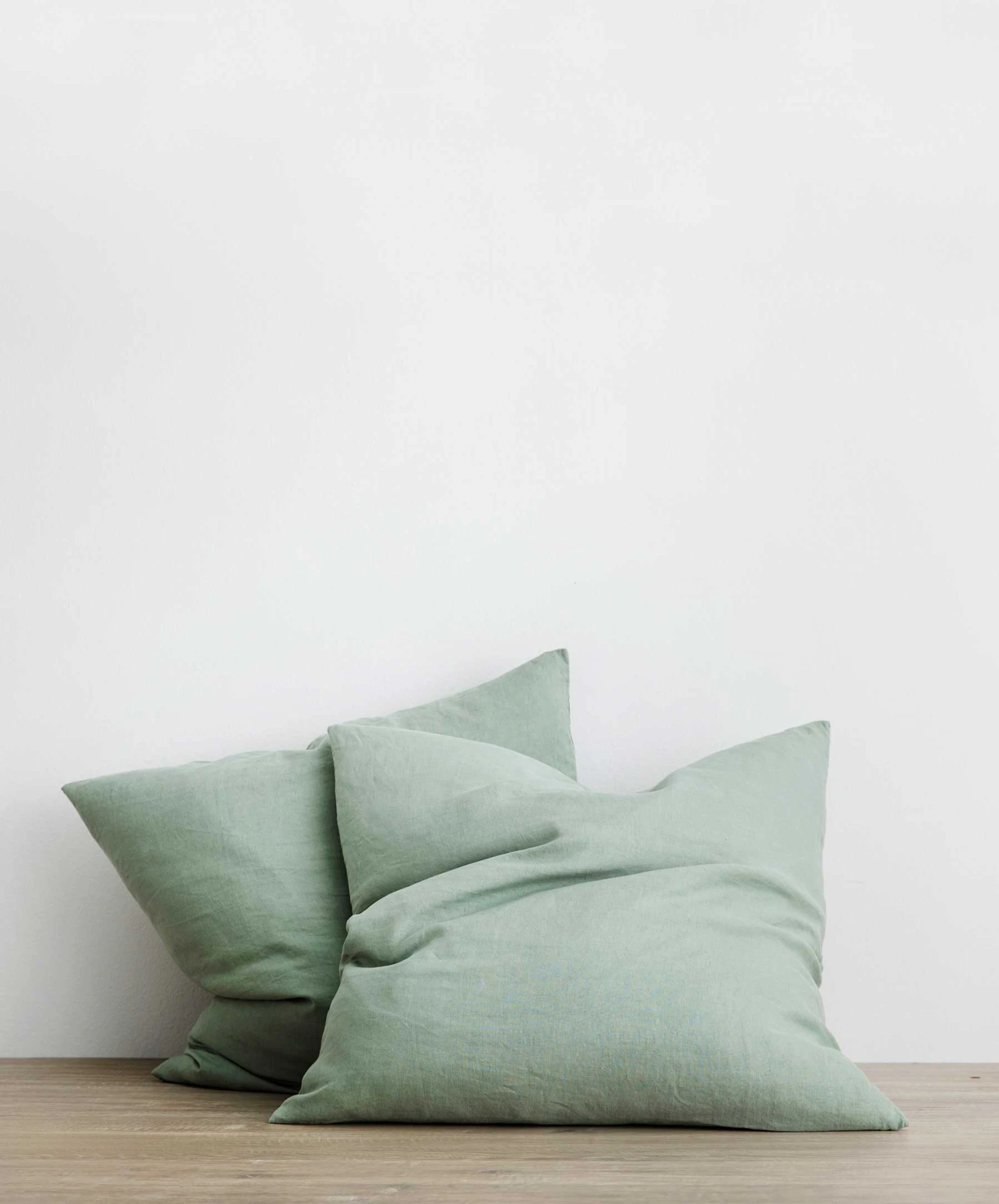 Set Of 2 Linen Euro Pillowcases - Sage 3 Set Of 2 Linen Euro Pillowcases - Sage