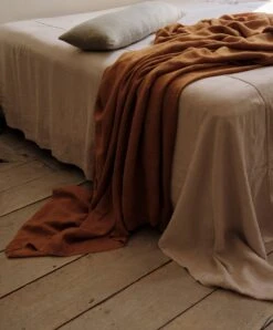 Repose Linen Bedcover - Flax -Cultiver Sales Store CK 2.0 Bedcover Flax 03