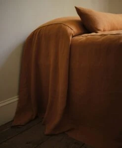Repose Linen Bedcover - Turmeric -Cultiver Sales Store CK 2.0 Bedcover Turmeric 02
