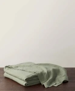 Repose Linen Bedcover - Artichoke