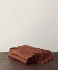 Repose Linen Bedcover - Cinnabar