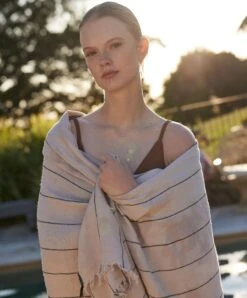 Cove Linen Beach Towel -Cultiver Sales Store CULTIVER Cove Towel 03