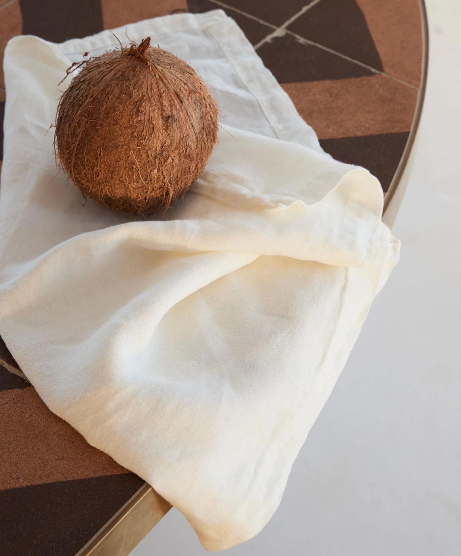 Linen Table Napkins - Ivory 3 Linen Table Napkins - Ivory - Image 2