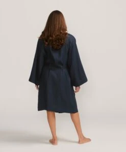 Linen Robe - Ink -Cultiver Sales Store CULTIVER Robe Ink 03