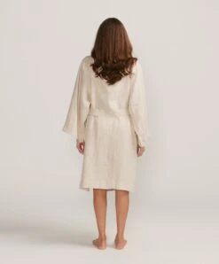 Linen Robe - Natural -Cultiver Sales Store CULTIVER Robe Natural 01
