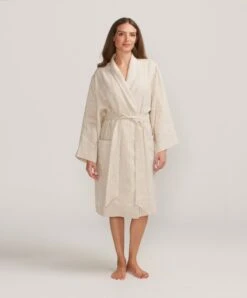 Linen Robe - Natural