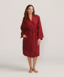Linen Robe - Rouge