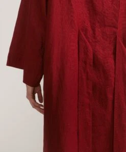 Linen Robe - Rouge -Cultiver Sales Store CULTIVER Robe Rouge 07