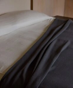 100% NZ Merino Wool Blanket - Slate -Cultiver Sales Store CULTIVER Wool Blanket Slate 02