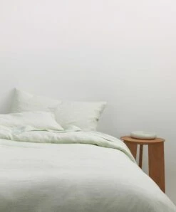 Linen Duvet Cover Set - Fern Stripe