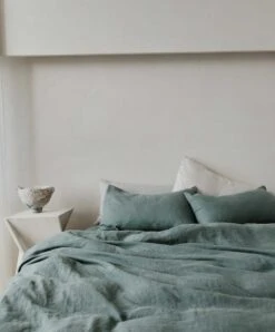 Linen Duvet Cover Set - Bluestone -Cultiver Sales Store Duvet Bluestone 04