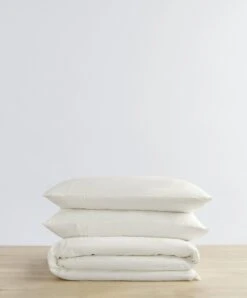 Linen Duvet Cover Set - Ivory