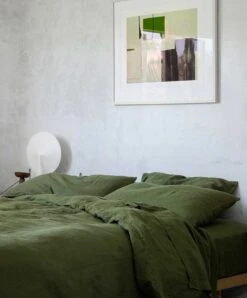 Linen Duvet Cover Set - Forest -Cultiver Sales Store Duvet Forest 03