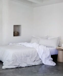 Linen Duvet Cover Set - Pinstripe 9 Linen Duvet Cover Set - Pinstripe -Cultiver Sales Store Duvet Pinstripe 04