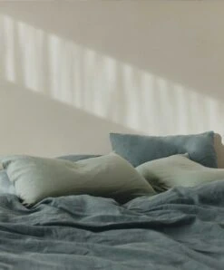 Linen Fitted Sheet - Bluestone -Cultiver Sales Store Fitted Bluestone 04 85946633 479a 4625 9ba2 1f217c744b9b