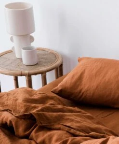 Linen Duvet Cover Set - Cedar -Cultiver Sales Store Fitted Cedar 04 7fe4533c b22b 49ef adb2 acfd07b7faf5