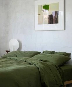 Set Of 2 Linen Pillowcases - Forest -Cultiver Sales Store Fitted Forest 03 a8f6e05c d891 4cb8 af5c bed4293a6b02