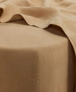 Linen Fitted Sheet - Sand