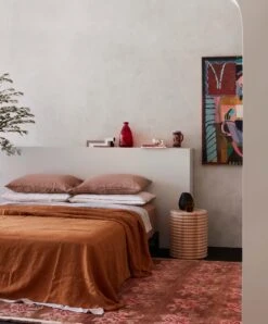 Linen Sheet Set With Pillowcases - Cedar -Cultiver Sales Store Flat Cedar 03 c510b7b5 fc6d 410f aa4b 7b33e832cda9