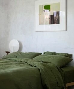 Linen Sheet Set With Pillowcases - Forest -Cultiver Sales Store Flat Forest 04 b8682ff3 6203 4696 8823 12051c5dacd2