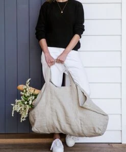 Frankie Linen Bag - Natural -Cultiver Sales Store Frankie Bag Natural 02
