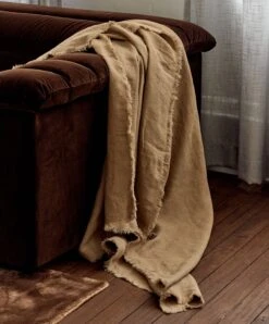 Freya Linen Throw - Biscuit -Cultiver Sales Store Freya Throw Biscuit UPDATED 01