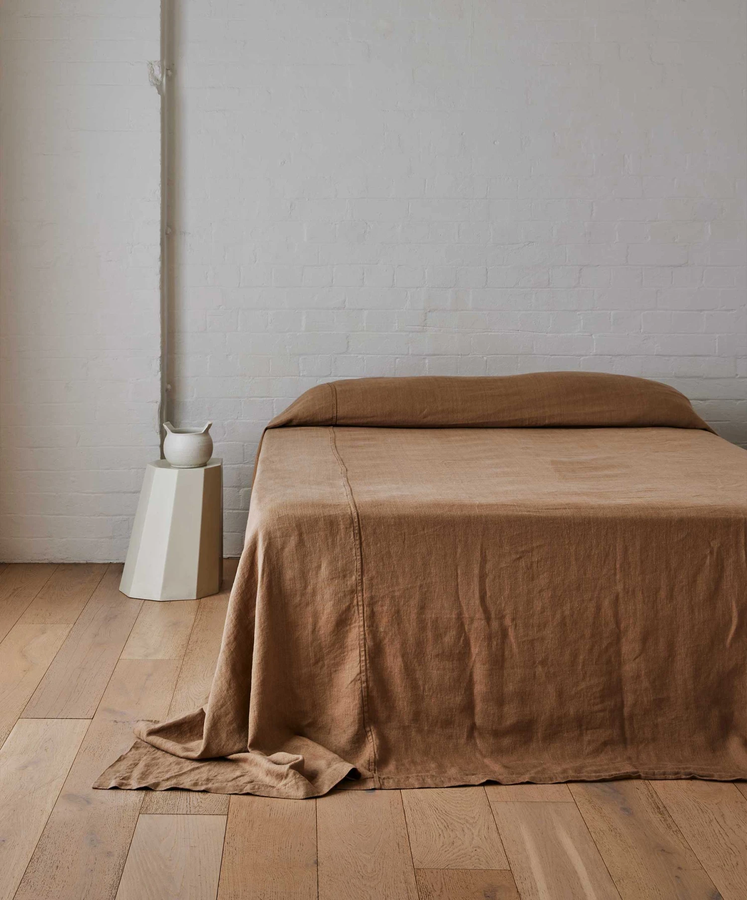 Heavyweight Linen Bedcover - Sand 6 Heavyweight Linen Bedcover - Sand - Image 4
