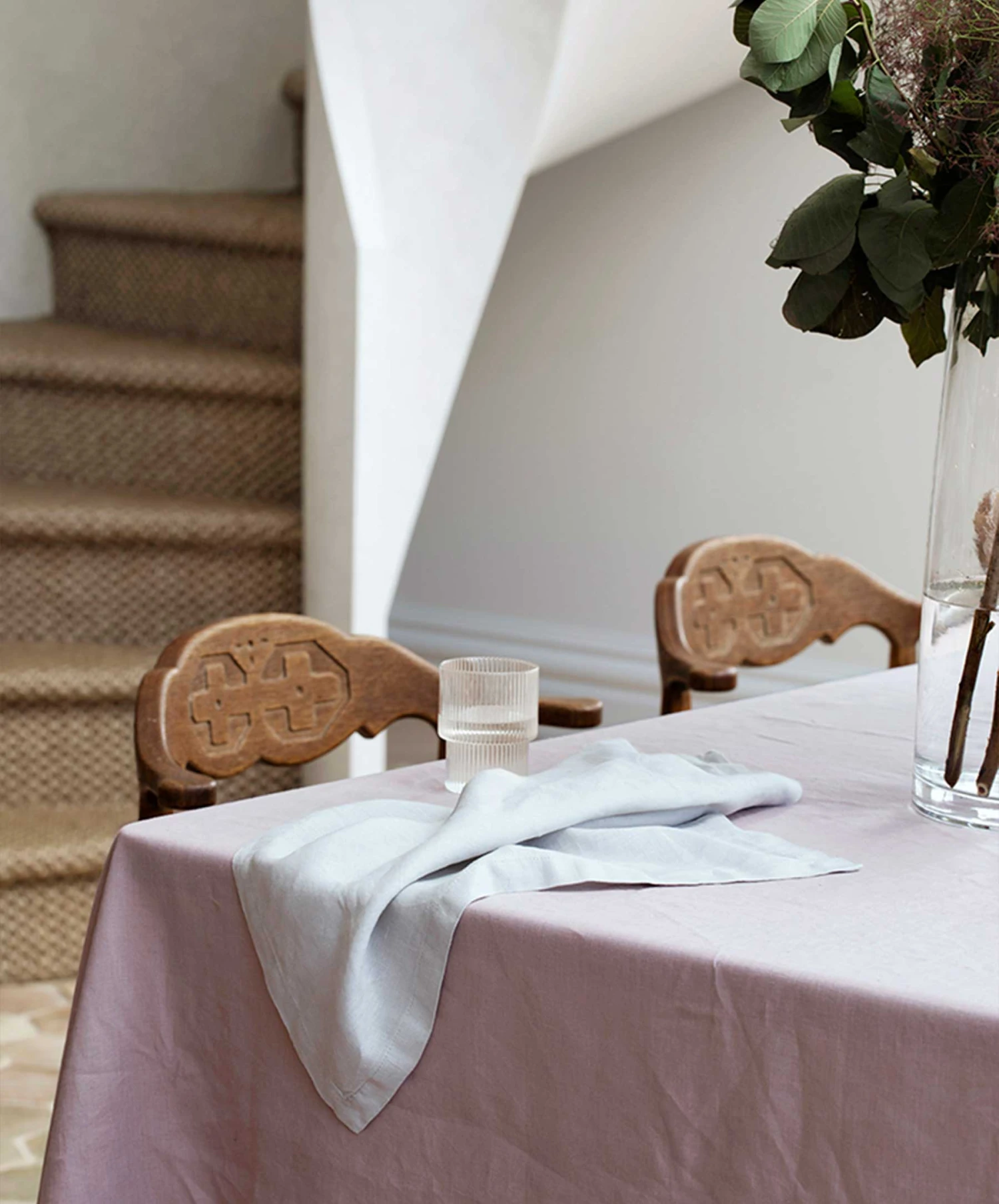 Linen Table Napkins - Smoke Gray 4 Linen Table Napkins - Smoke Gray - Image 2