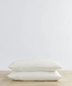 Set Of 2 Linen Pillowcases - Ivory
